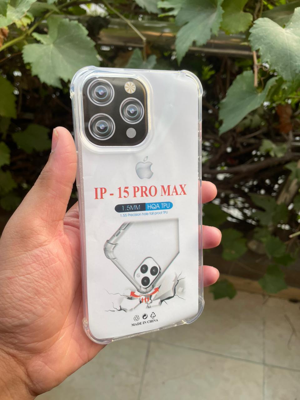 Silicone Soft Transparent Case for iPhone 15 Pro Max – Clear TPU Back Cover | Slim Shockproof Protective Mobile Case