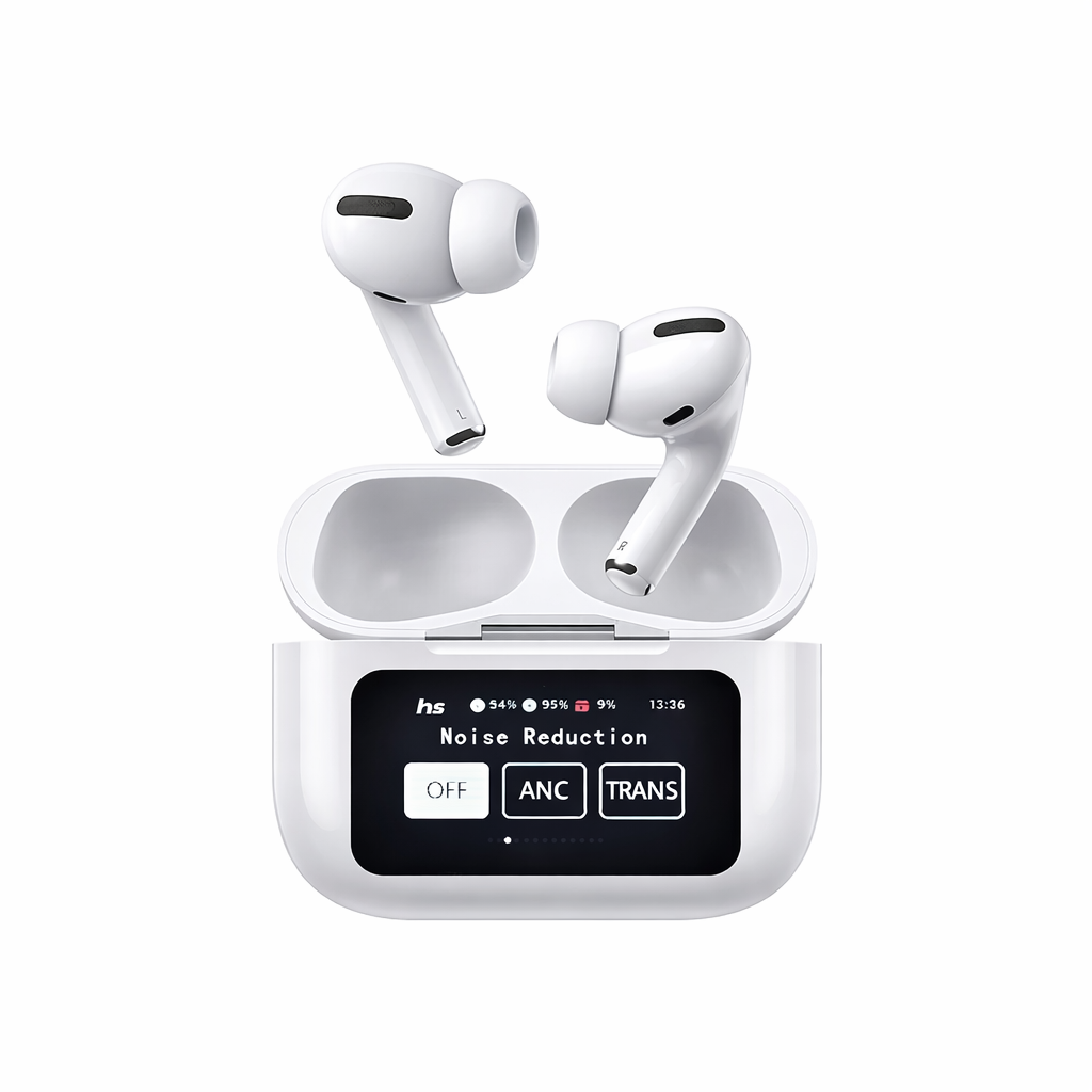 Apple A9 Pro Wireless Earbuds with LCD Charging Case – True Bluetooth Earbuds with Battery Display