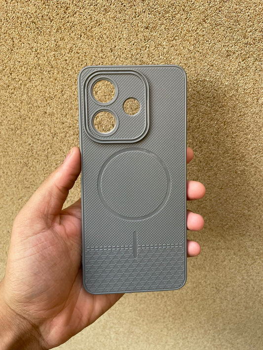 Soft Silicone Grey Design Case for OPPO A51 – Slim Shockproof Back Cover | Stylish Anti-Slip Protective Case