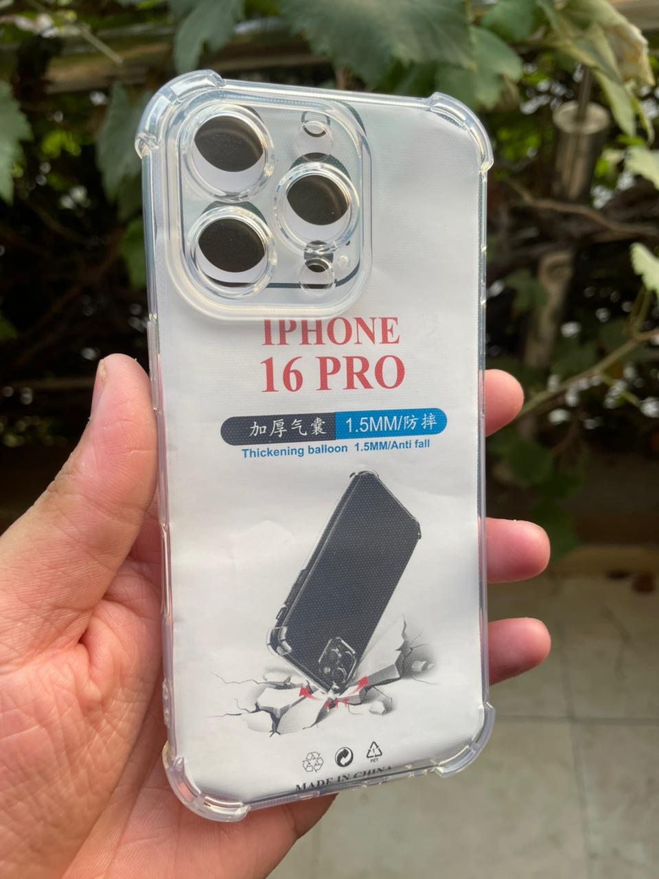 Silicone Soft Transparent Case for iPhone 16 Pro – Clear TPU Back Cover | Slim Shockproof Protective Mobile Case