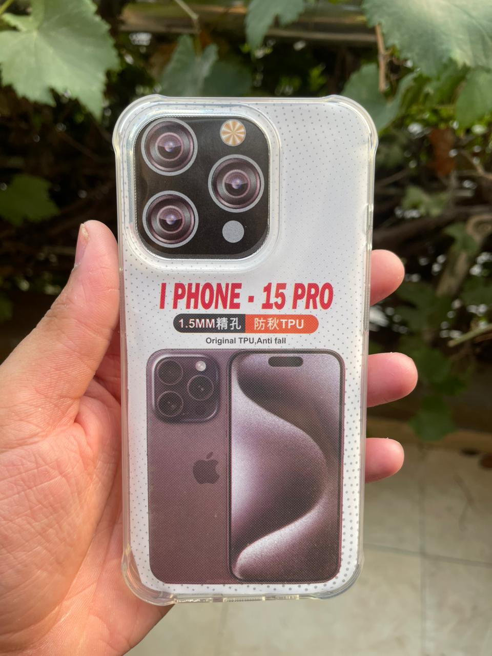 Silicone Soft Transparent Case for iPhone 15 Pro – Clear TPU Back Cover | Slim Shockproof Protective Mobile Case