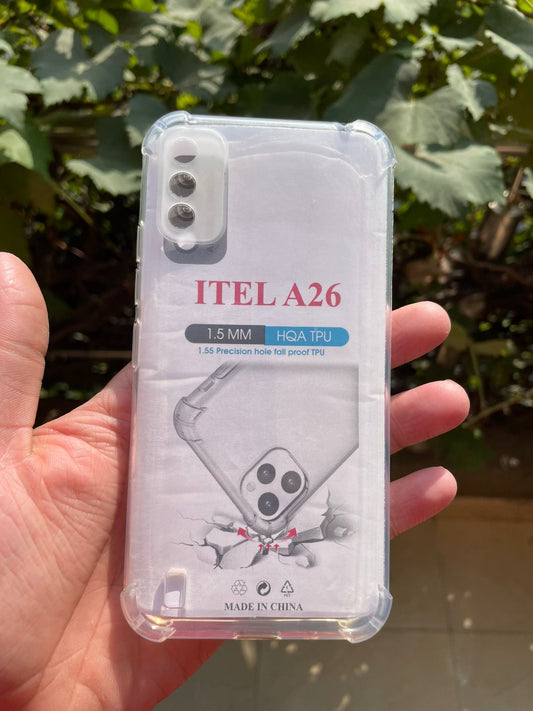 Transparent Soft Silicone Case for itel A26 – Clear Slim Protective Cover