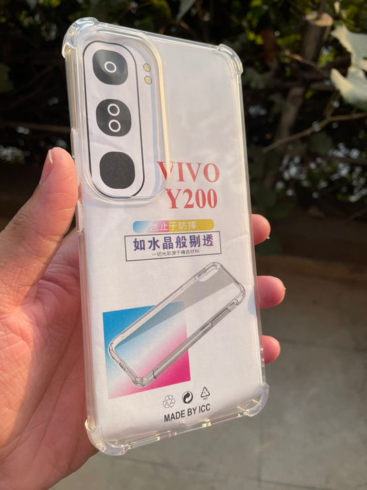 Soft Silicone Transparent TPU Case for Vivo Y200 – Clear Slim Protective Cover
