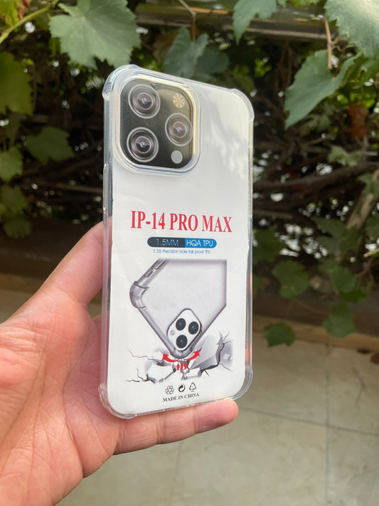 Silicone Soft Transparent Case for iPhone 14 Pro Max – Clear TPU Back Cover | Slim Shockproof Protective Mobile Case