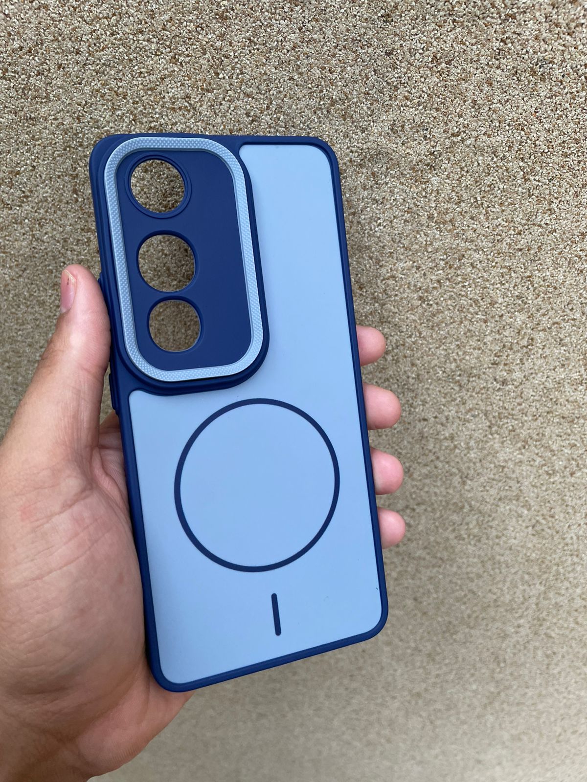 Soft Silicon MagSafe Design Cover for Vivo V50 Lite – Matte Shockproof Magnetic Style Case