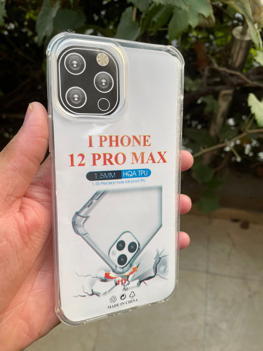 Silicone Soft Transparent Case for iPhone 12 Pro Max – Clear TPU Back Cover | Slim Shockproof Protective Mobile Case