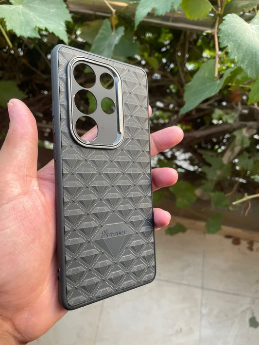 Soft Silicone Puffer Case for itel S25 Ultra – Diamond/Star Design Shockproof Protective Cover