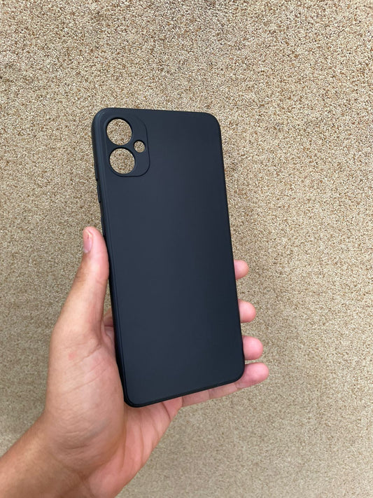 Soft Silicone Plain Black Case for Samsung A05 – Slim Shockproof Back Cover | Anti-Slip Protective Mobile Case
