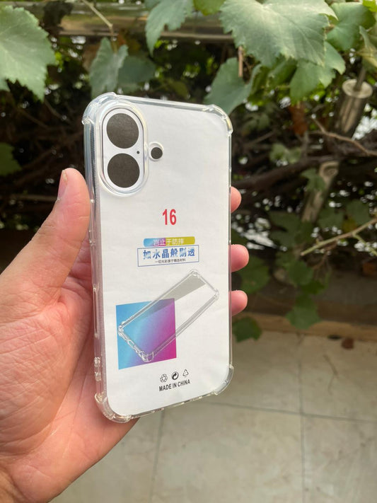 Silicone Soft Transparent Case for iPhone 16 – Clear TPU Back Cover | Slim Shockproof Protective Mobile Case