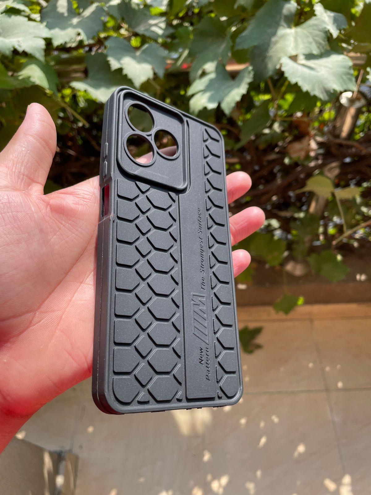 Soft Silicone Puffer Box Case for Realme C51-C53 – Shockproof Protective Cover with Line Design