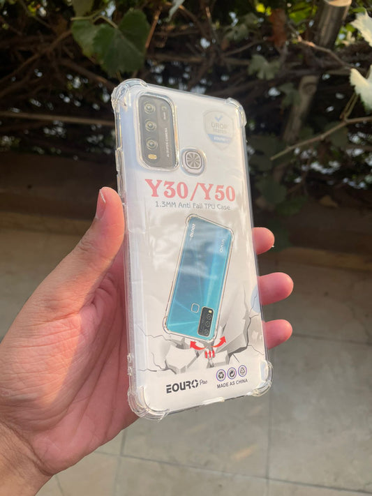 Soft Silicone Transparent Case for Vivo Y30 / Vivo Y50 – Clear Slim Protective Cover