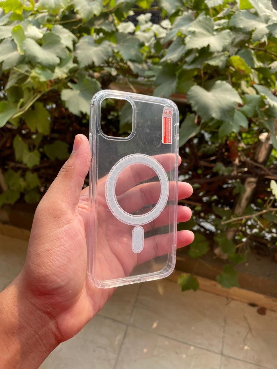 Original Transparent MagSafe Case for iPhone 11 – Clear Magnetic Ring Protective Cover | Premium Shockproof Case