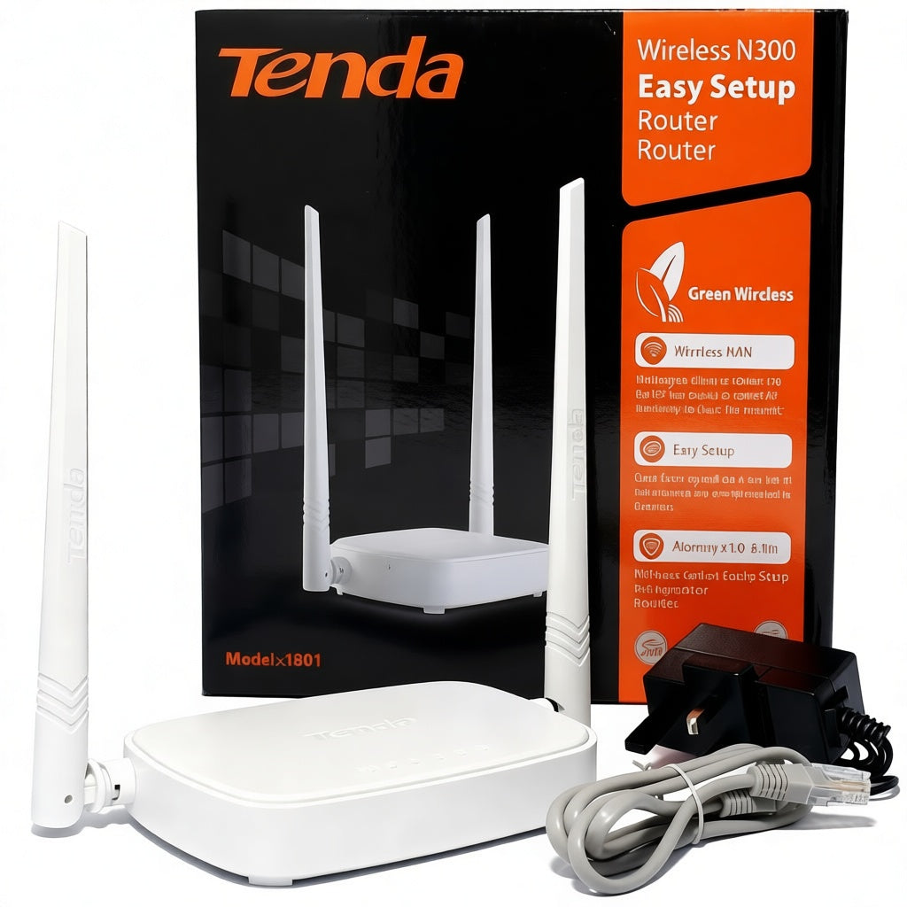 Tenda Wireless N300 Router – High-Speed 300Mbps WiFi Router | Stable Home & Office Internet Router