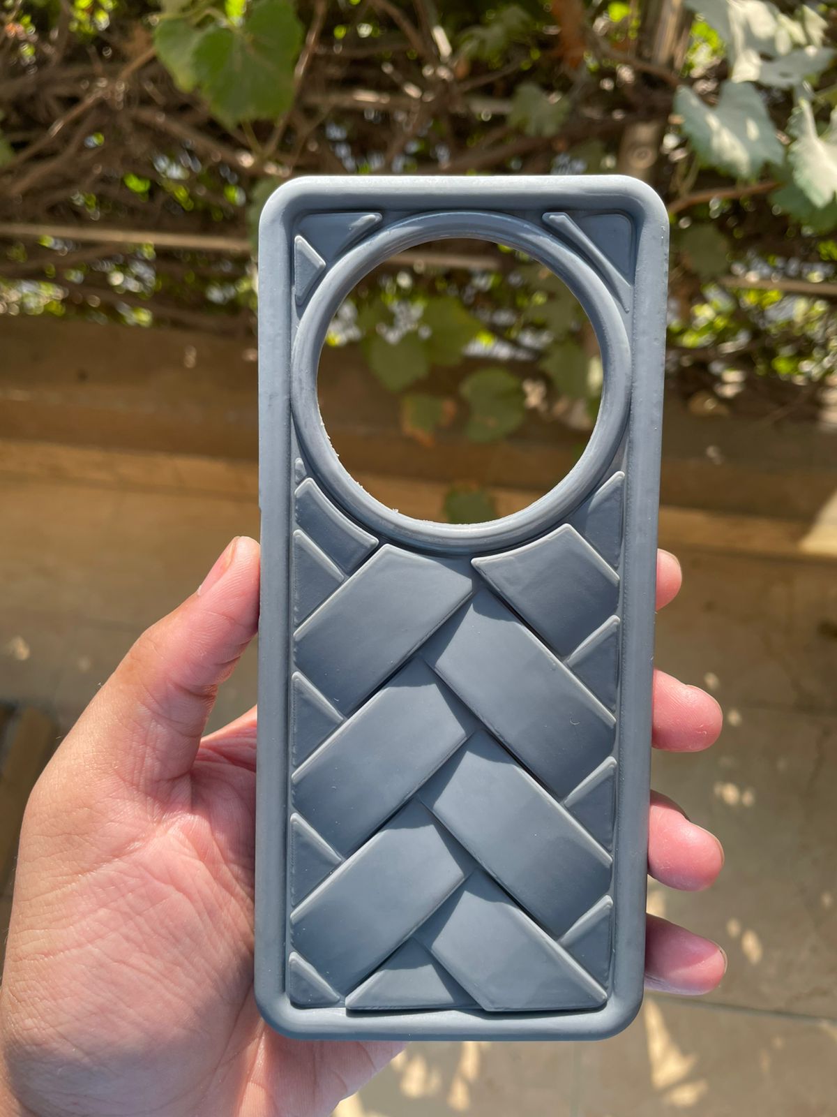 Soft Silicone Puffer Case for Redmi 14C – Grey Simple Shockproof Protective Cover