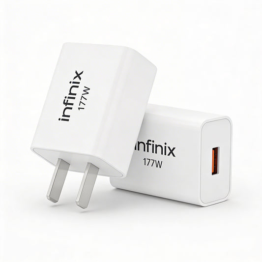 Original Infinix 177W Fast Charging Adapter – Single USB Port Super High-Power Charger | Premium Original Adapter