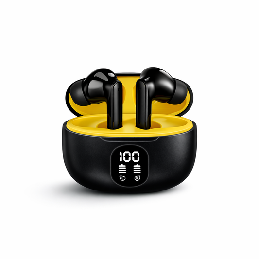 Stereo True Wireless AirPods – TWS Bluetooth Earbuds with Deep Bass & HD Sound | Wireless Earphones with Charging Case