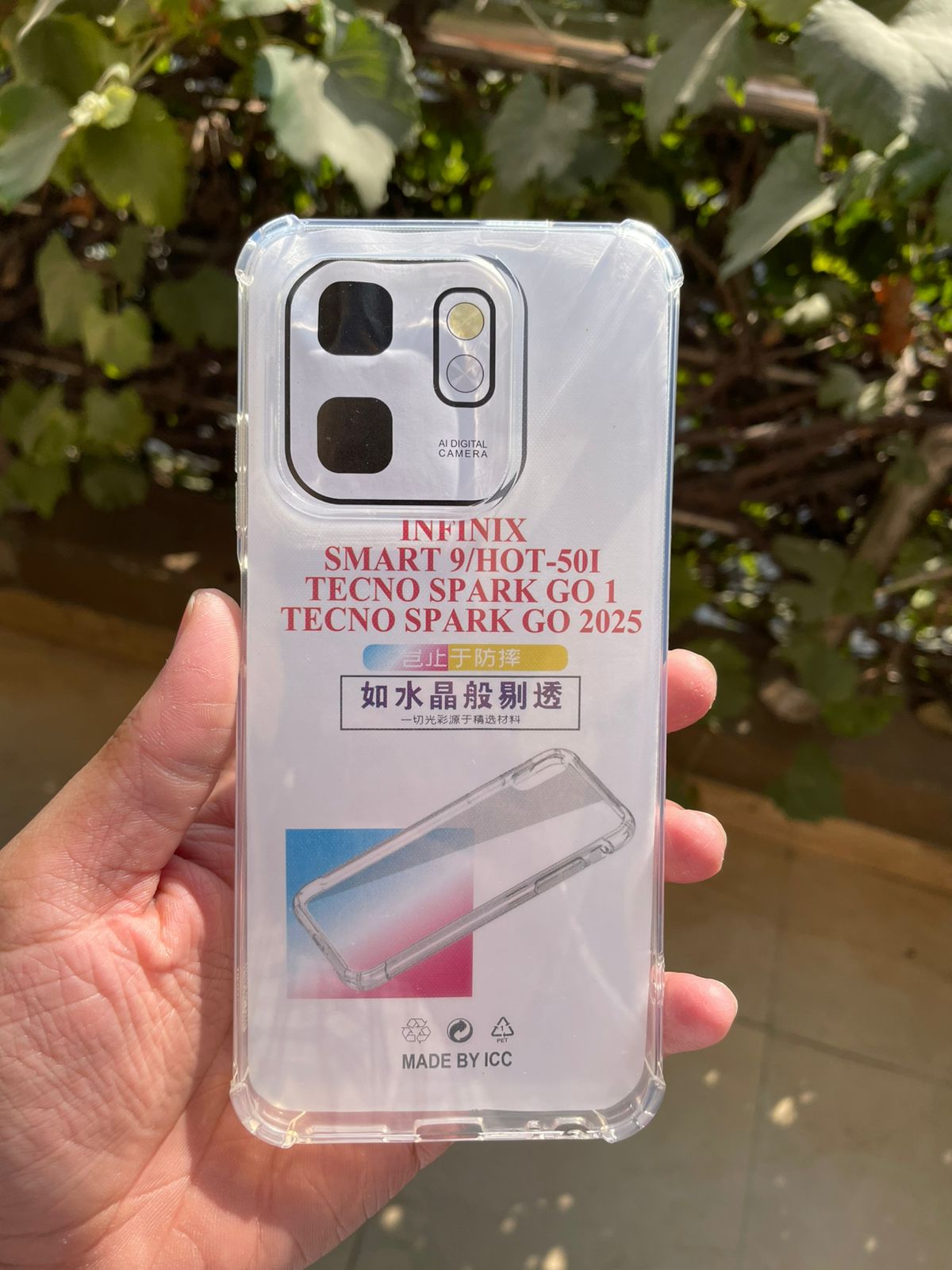 Transparent Silicone Case for Infinix Smart 9 / Hot 50i – Slim Shockproof Clear Back Cover | Anti-Slip Protective Mobile Case