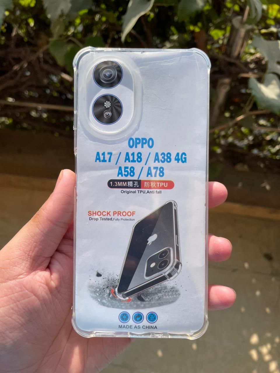Soft Silicone Transparent TPU Case for Oppo A17 / Oppo A18 / Oppo A38 / Oppo A58 / Oppo A78 – Clear Slim Protective Cover