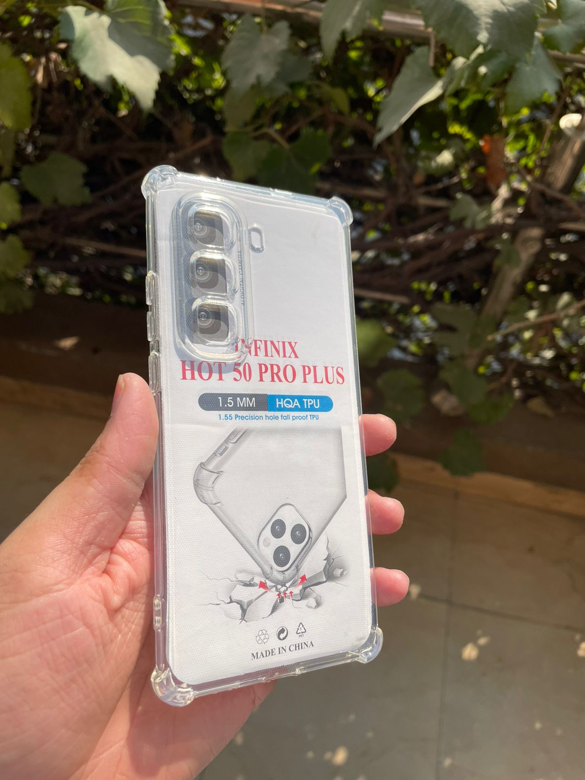 Soft Silicone Transparent Case for Infinix Hot 50 Pro+ – Slim Shockproof Clear Back Cover | Anti-Slip Protective Mobile Case